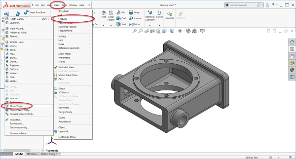 A part not oriented in a preferred way in SOLIDWORKS