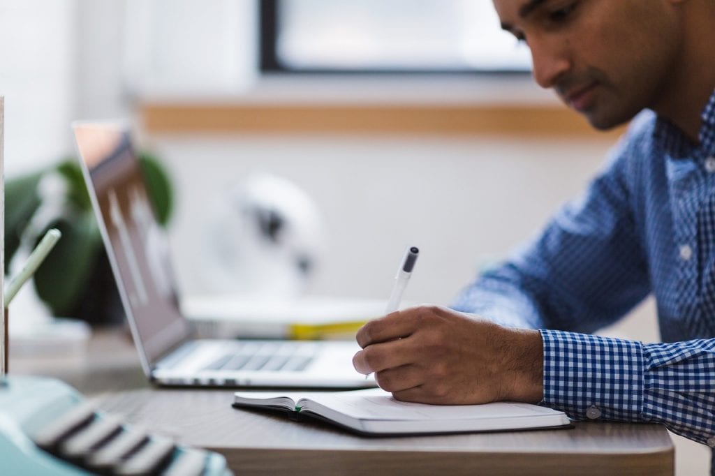 Man working at computer