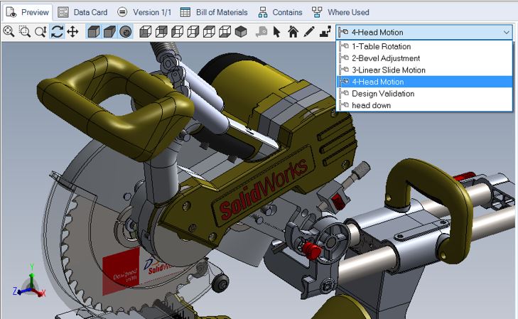 SW PDM Preview Dropdown SOLIDWORKS PDM Preview Dropdown
