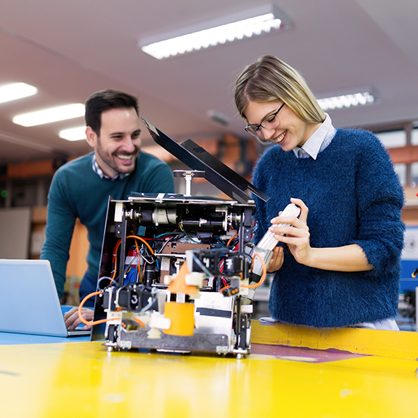 Electrical or Mechatronic students working together