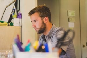 Man working at computer