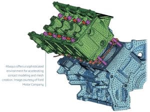 Abaqus contact modeling and mesh creation