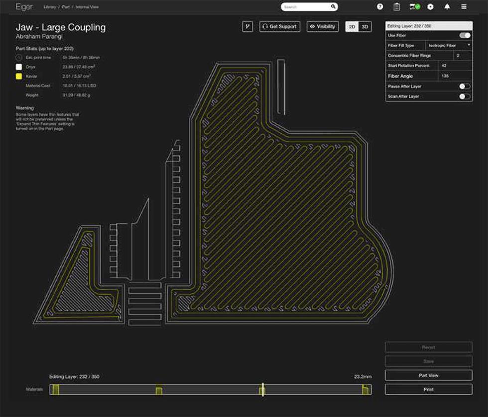 Eiger 3D Printing Software