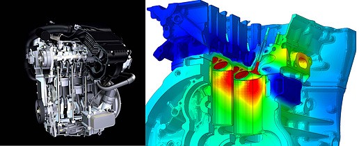 Mahle 3-Cylinder Engine Modeled In Abaqus — Dassault Systemes — not related to Manufacturer X’s design