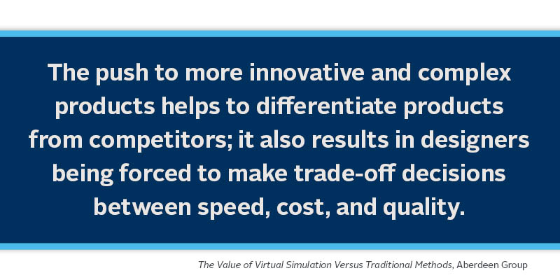 The push to more innovative and complex products helps to differentiate products from competitors: it also results in designers being forced to make trade-off decisions between speed, cost, and quality.