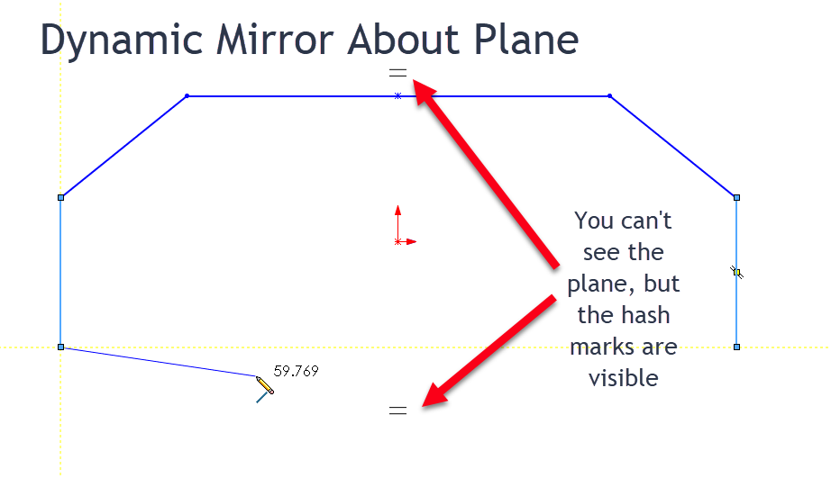 Sketch mirror plane dynamic