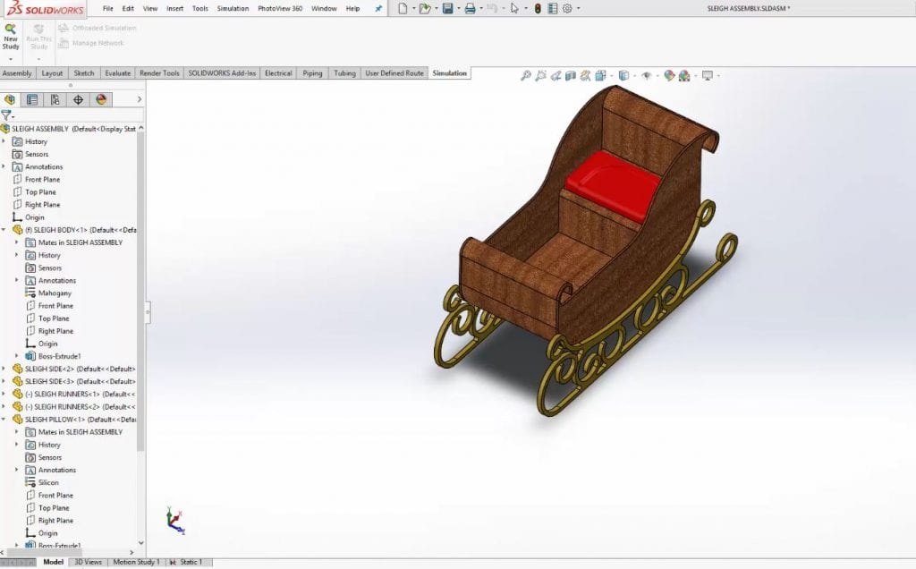 Design image of a sleigh