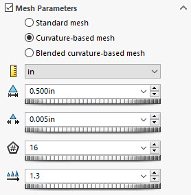 Mesh Control Parameters