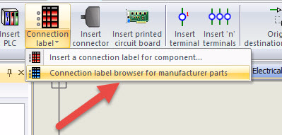 Connection label options