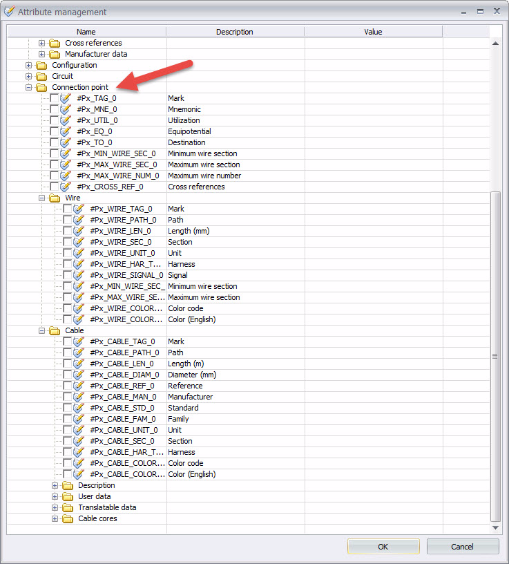 Attribute Management - Connection Point Information