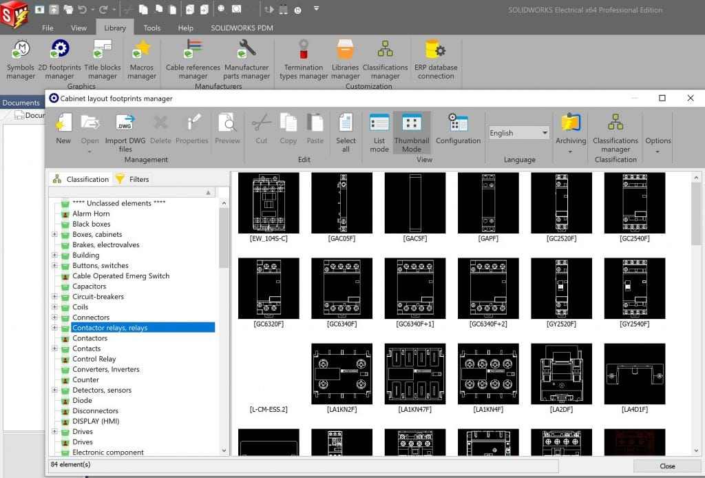 Cabinet layout footprints manager