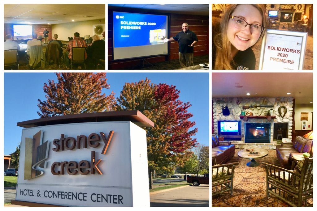 Collage of Photos from the SOLIDWORKS 2020 Premiere in Onalaska