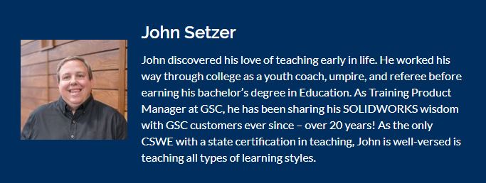 John Setzer - John discovered his love of teaching early in life. He worked his way through college as a youth coach, umpire, and referee before earning his bachelor's degree in Education.