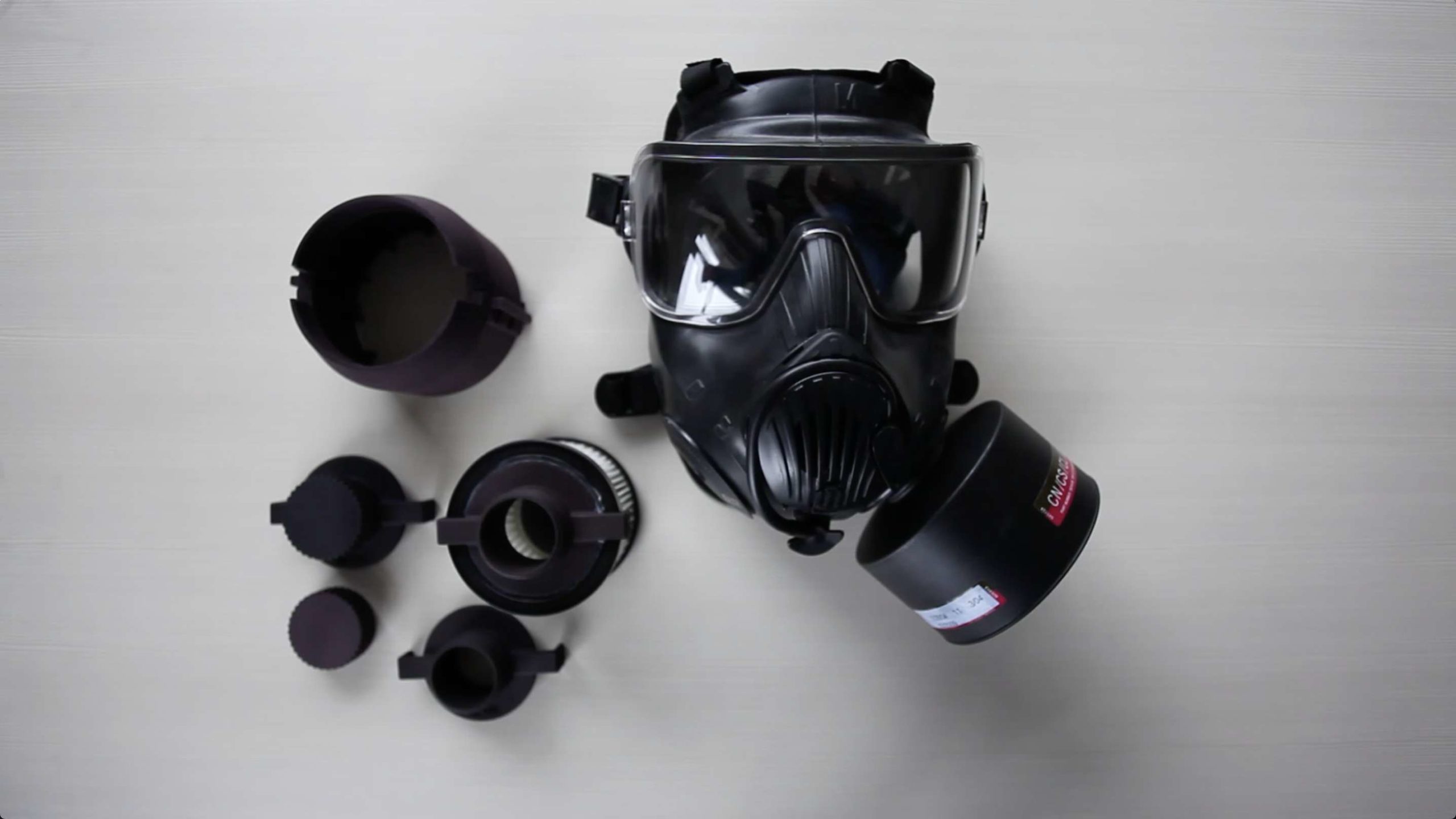 Mask with 3D Printer Adapter Parts