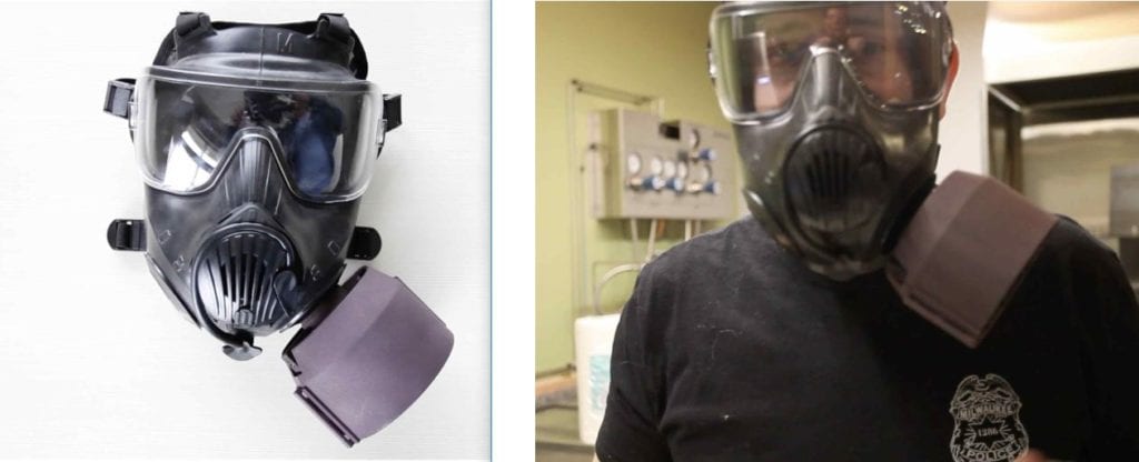 Milwaukee Police Respirator Face Mask with 3D Printing