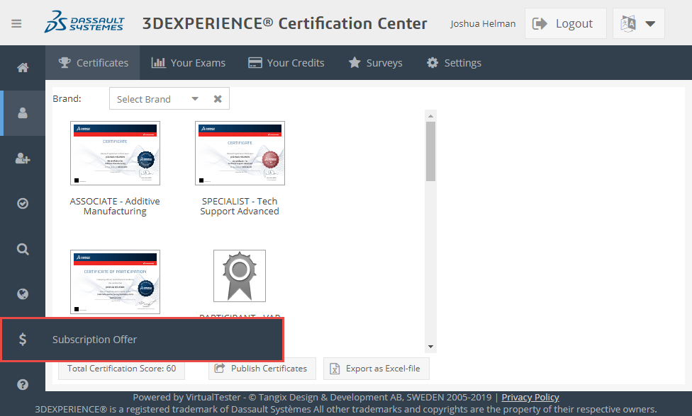 3DEXPERIENCE Certification Center