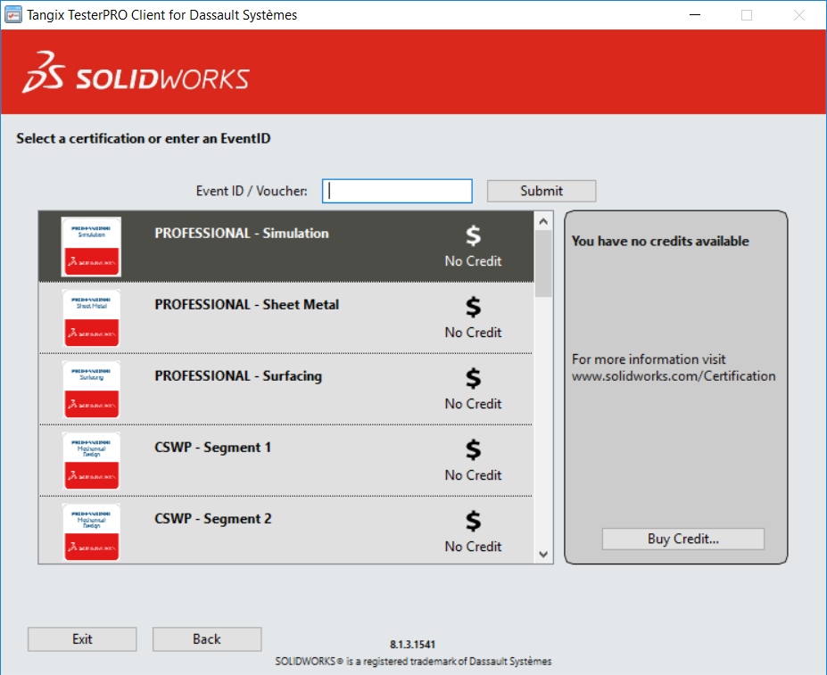 SOLIDWORKS Certification Voucher ID