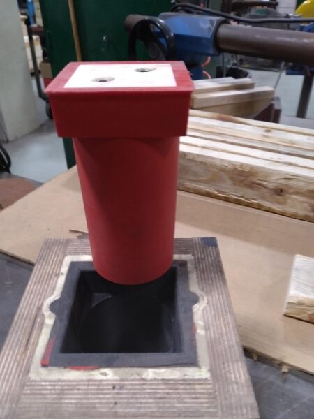 Urethane post poured from master mold