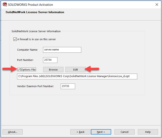 SolidNetWork License Server Information