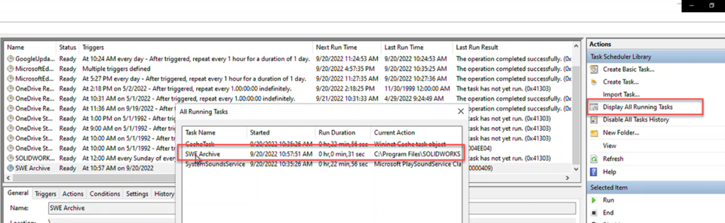 Try scheduling your initial time in the Triggers tab so you can observe the task firing off and finishing. This will shorten troubleshooting.