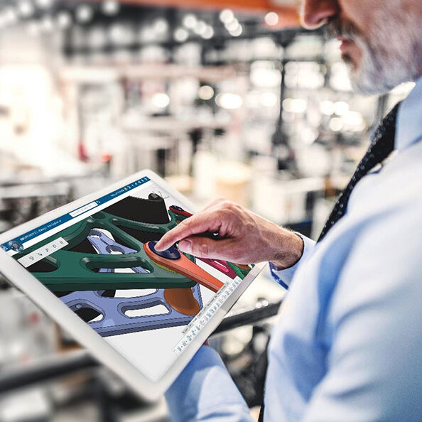 3DEXPERIENCE User working on a tablet